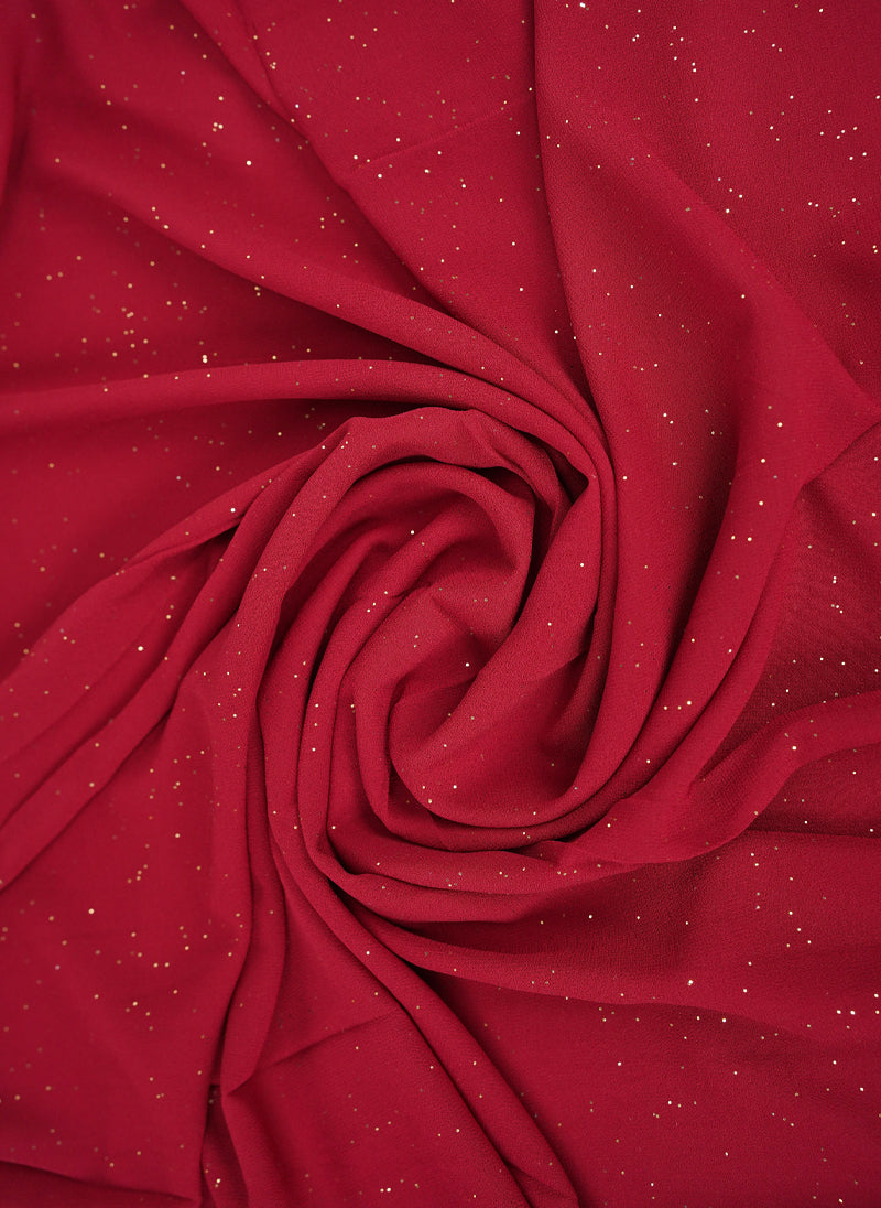 Glitter Chiffon Scarf | Maroon