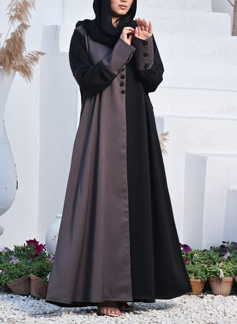 Nida Coat Style Abaya Midnight 0116-P-719