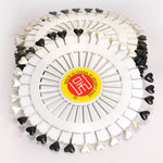 Ring Pins Big 30 Pcs Pkt Black & White Heart Shaped Hijabulhareem