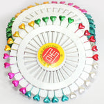Ring Pins Big 30 Pcs Pkt Multi Color Heart Shaped Hijabulhareem