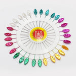 Ring Pins Big 30 Pcs Pkt Multi Color Leaf Shaped Hijabulhareem