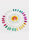 Ring Pins Big 30 Pcs Pkt Multi Color Leaf Shaped Hijabulhareem