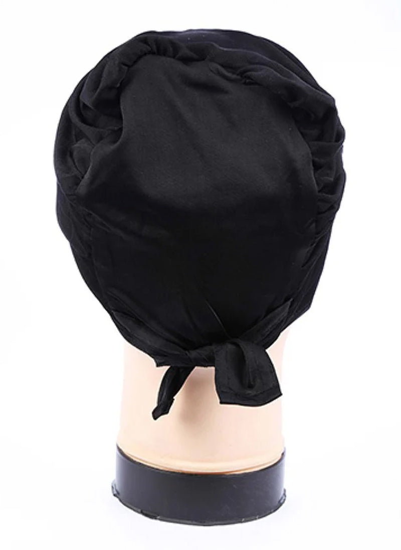 Satin Hijab Cap Black Hijab-ul-hareem