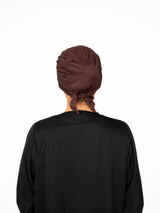 Satin Hijab Cap Brown