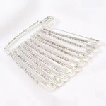 Silver Safety Pins Diamond Stone Hijabulhareem