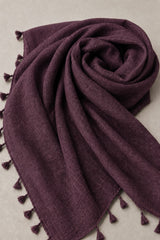 TurkishTexturedLawnHijab_Darkplum1 - Hijab Ul Hareem