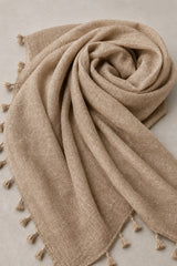 TurkishTexturedLawnHijab_LightKhaki1 - Hijab ul Hareem
