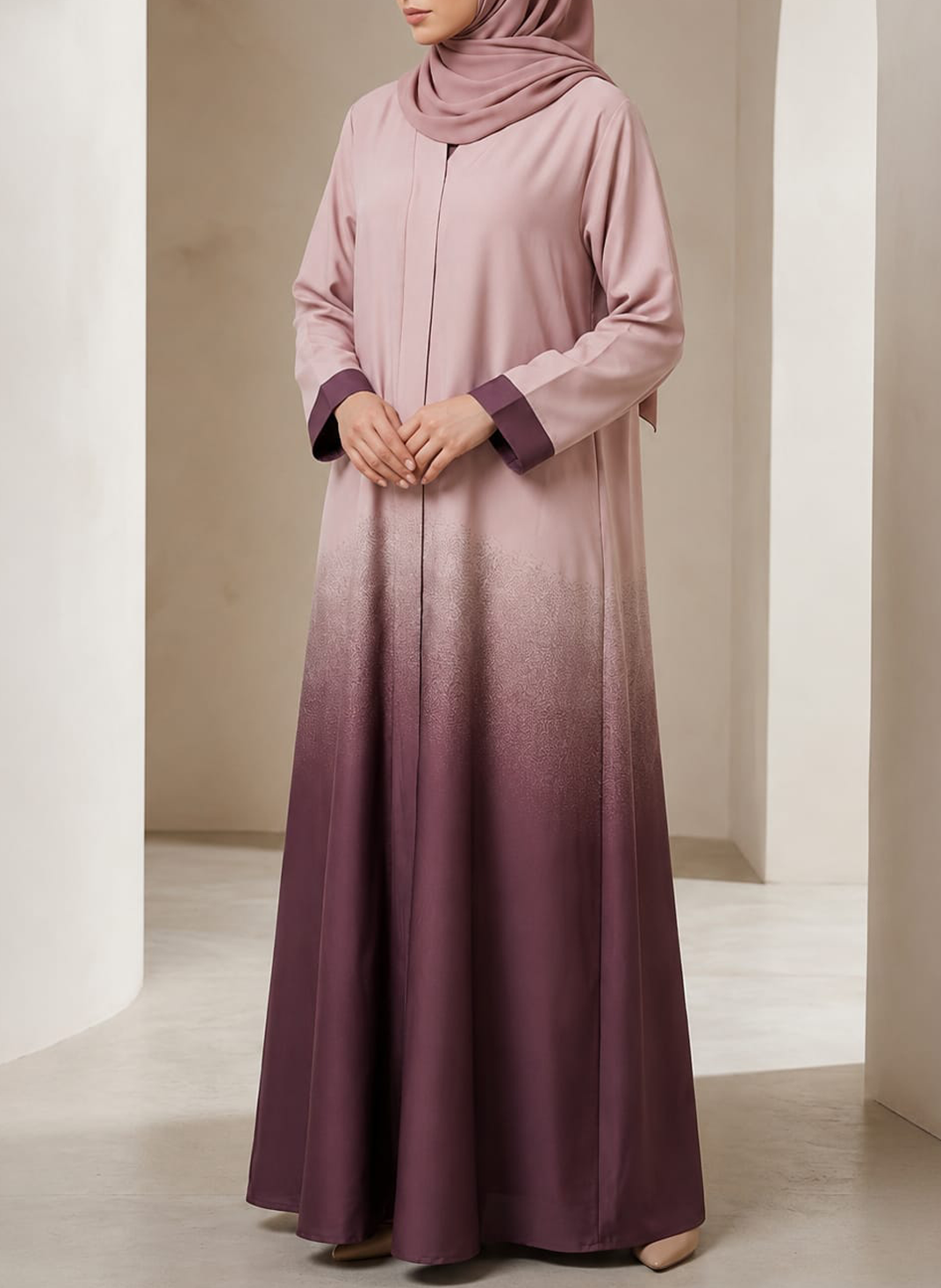 Two-Tone Gradient Abaya | 0116-PR-1224