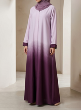 Two-ToneGradientAbayaPurple - Hijab Ul Hareem