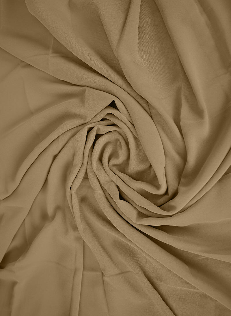Camel Plain Chiffon  Scarf