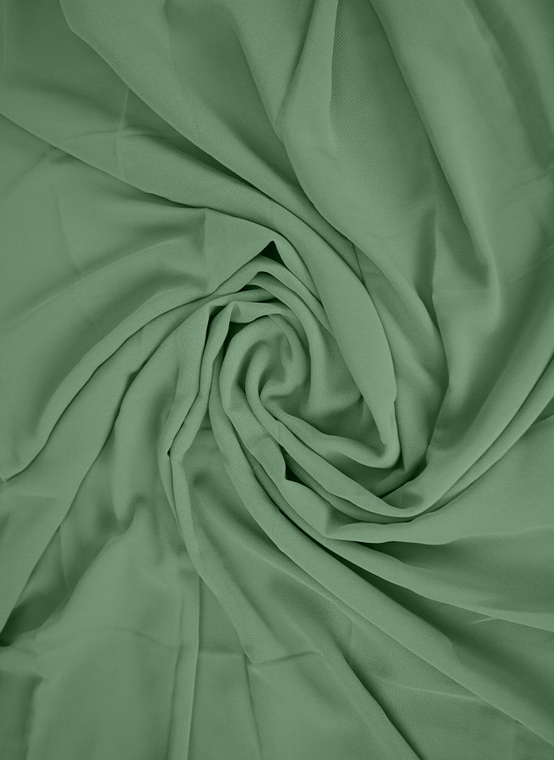 Sage Green Plain Chiffon  Scarf