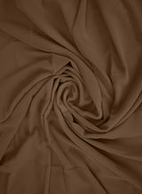 Chocolate Brown Plain Chiffon Scarf
