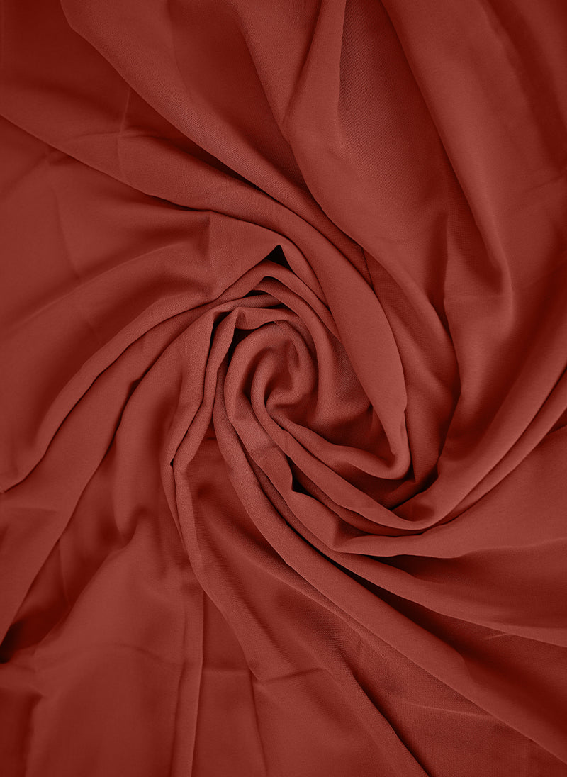 Maroon Plain Chiffon  Scarf