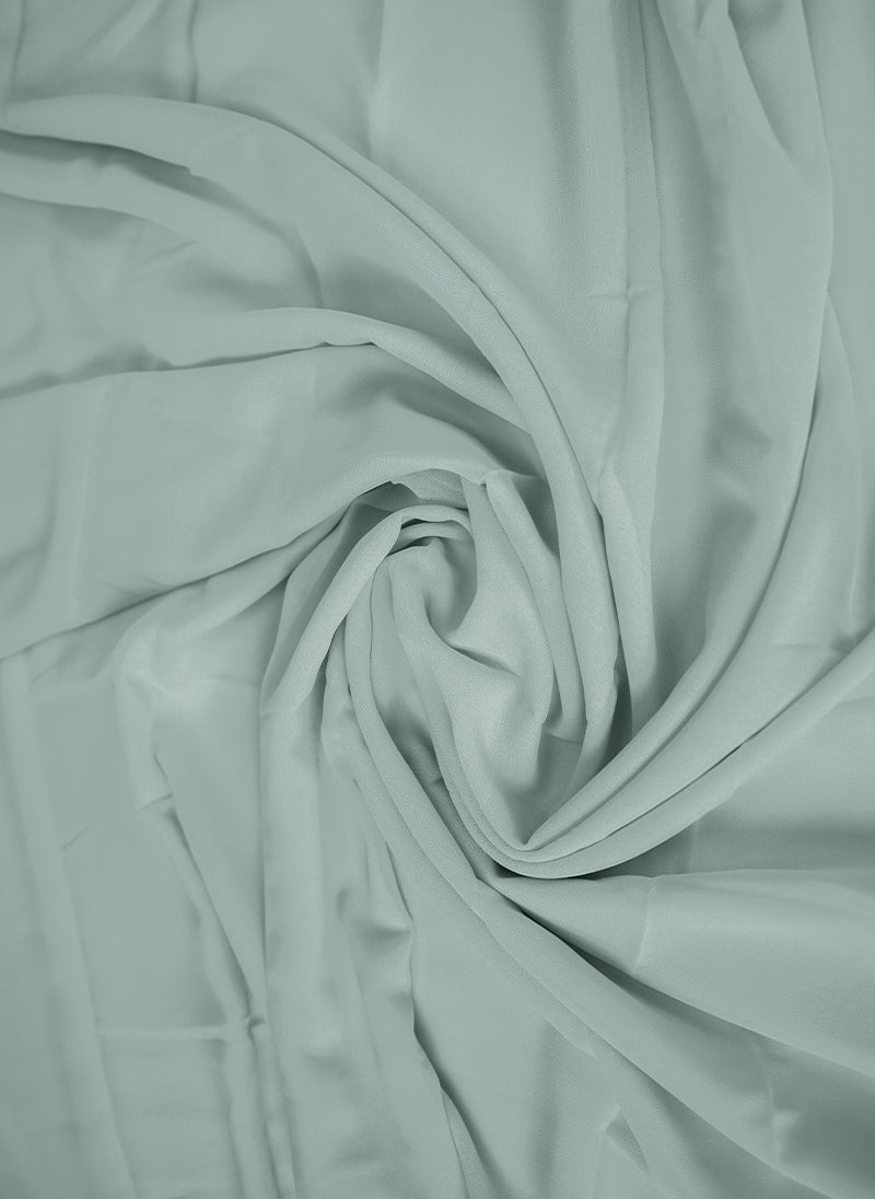 Greyish-Blue Plain Chiffon  Scraf