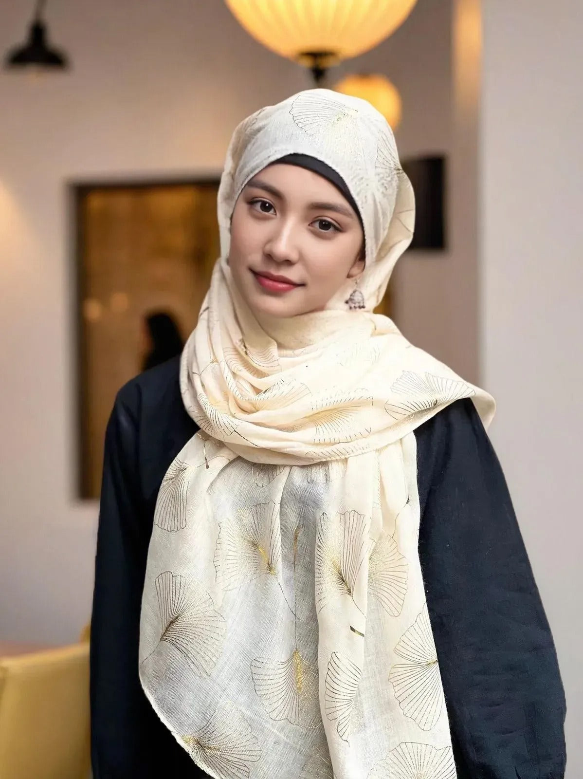 Buy Gold Foil Floral Hijabs| Hijabul Hareem Online Store â Hijabulhareem