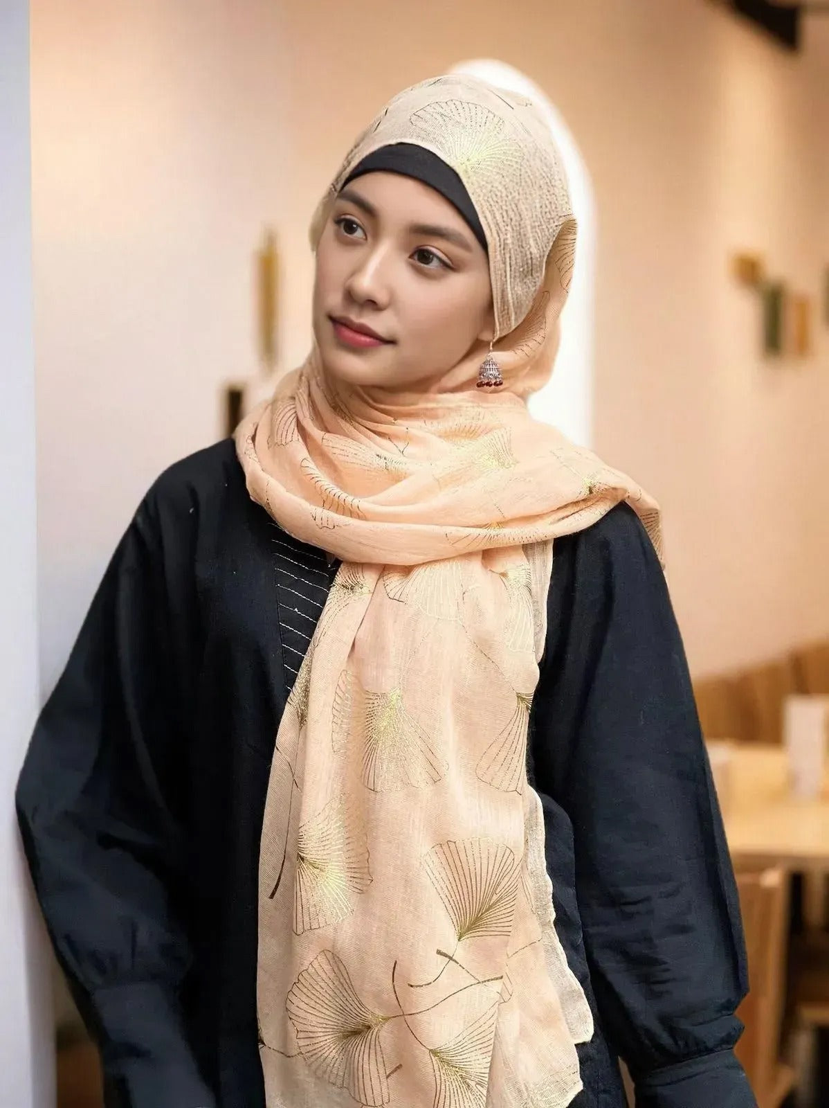 Gold Foil Floral Hijabs