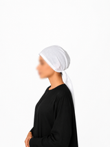 WhitePlainTieBonnetCapforHijabs2 - Hijab Ul Hareem