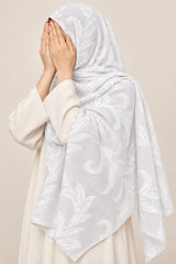 White Turkish Printed Lawn