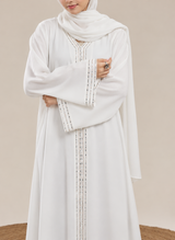 Front Open Stonework Abaya | 0116-C-1231
