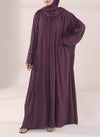 Zoom Nida Hand Work Purple abaya | 0116-J-1102 Hijab-ul-hareem