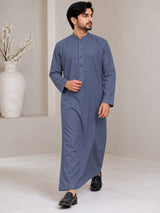 Men's Gray jubba thobe - standing view