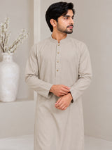 Men's Light Beige jubba thobe - sleeve and cuff view