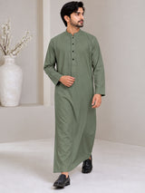 Men's Light Green jubba thobe - standing view