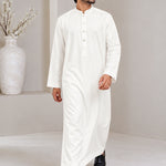 Men's Off White jubba thobe - full-length walking view