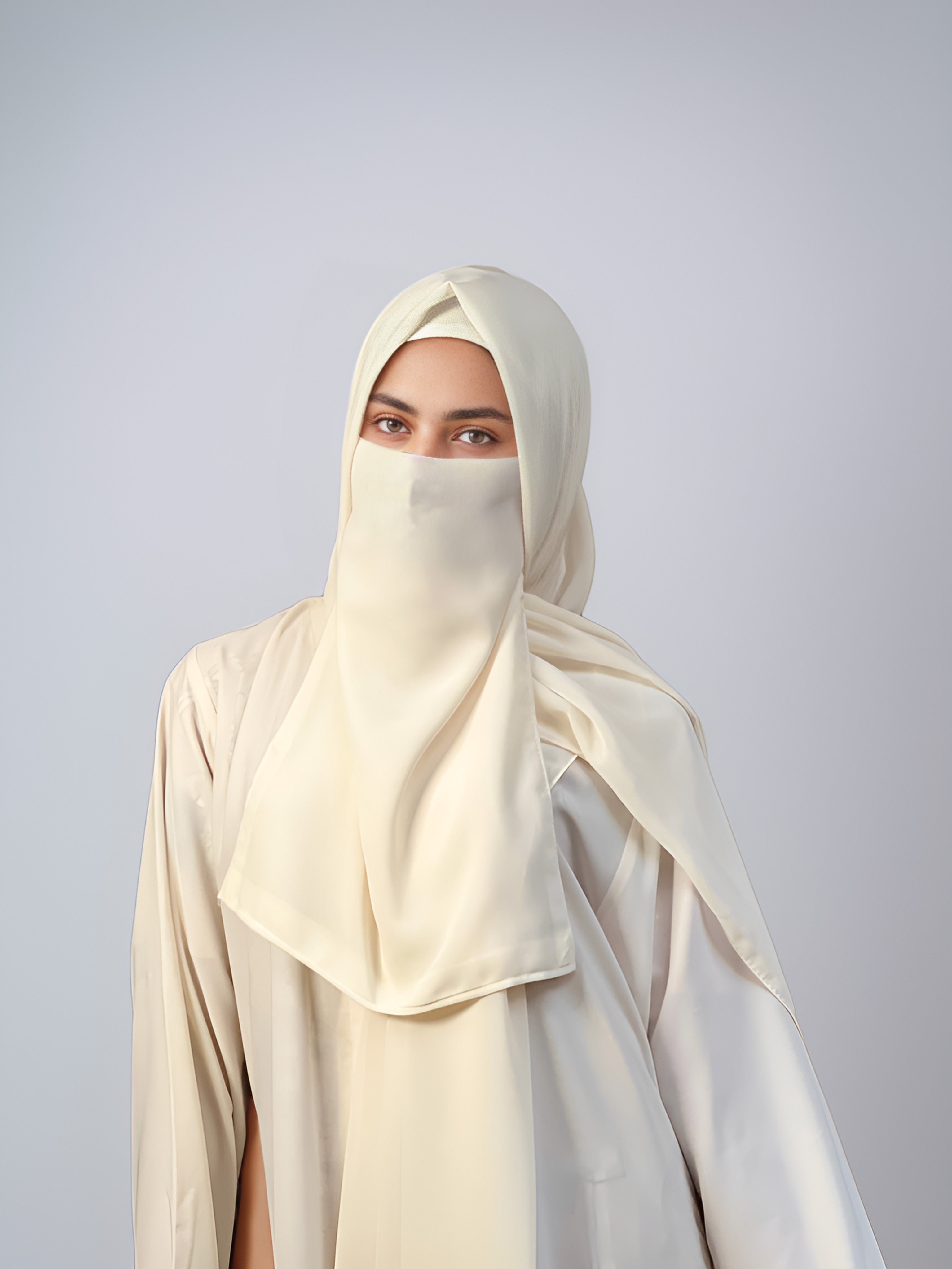 Hijab & Niqab Set - Off White