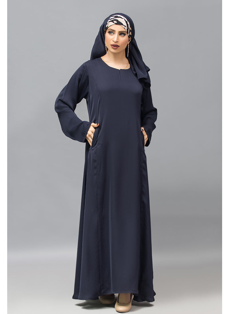 Hijabulhareem Round Neck pull Over Designer Abaya 0120-P-955