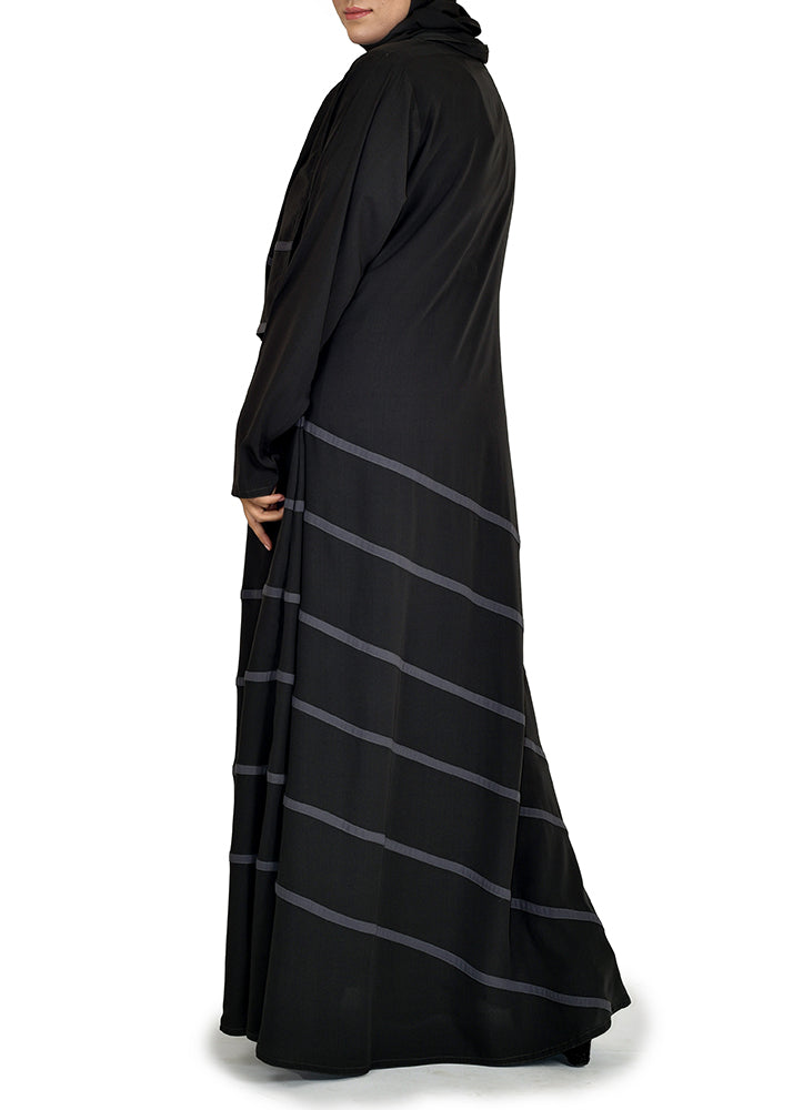 Stripes Style Designer Abaya 0120-R-124