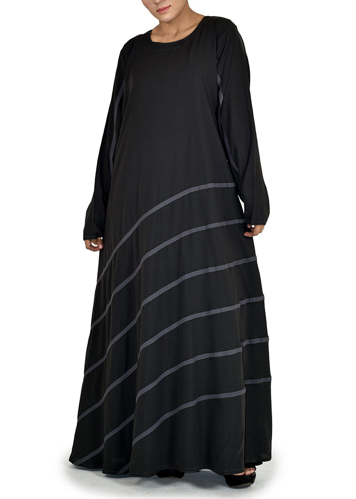 Stripes Style Designer Abaya 0120-R-124