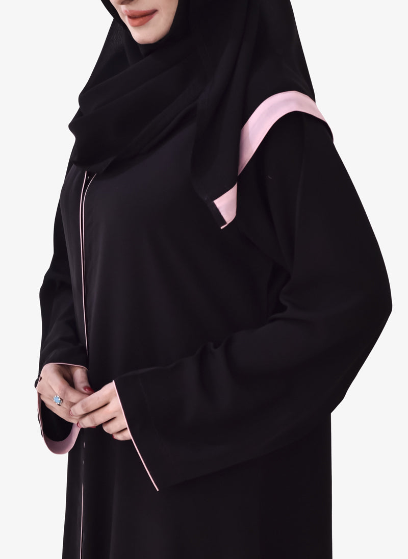 Pipin Style Black Abaya 0116-R Arabis