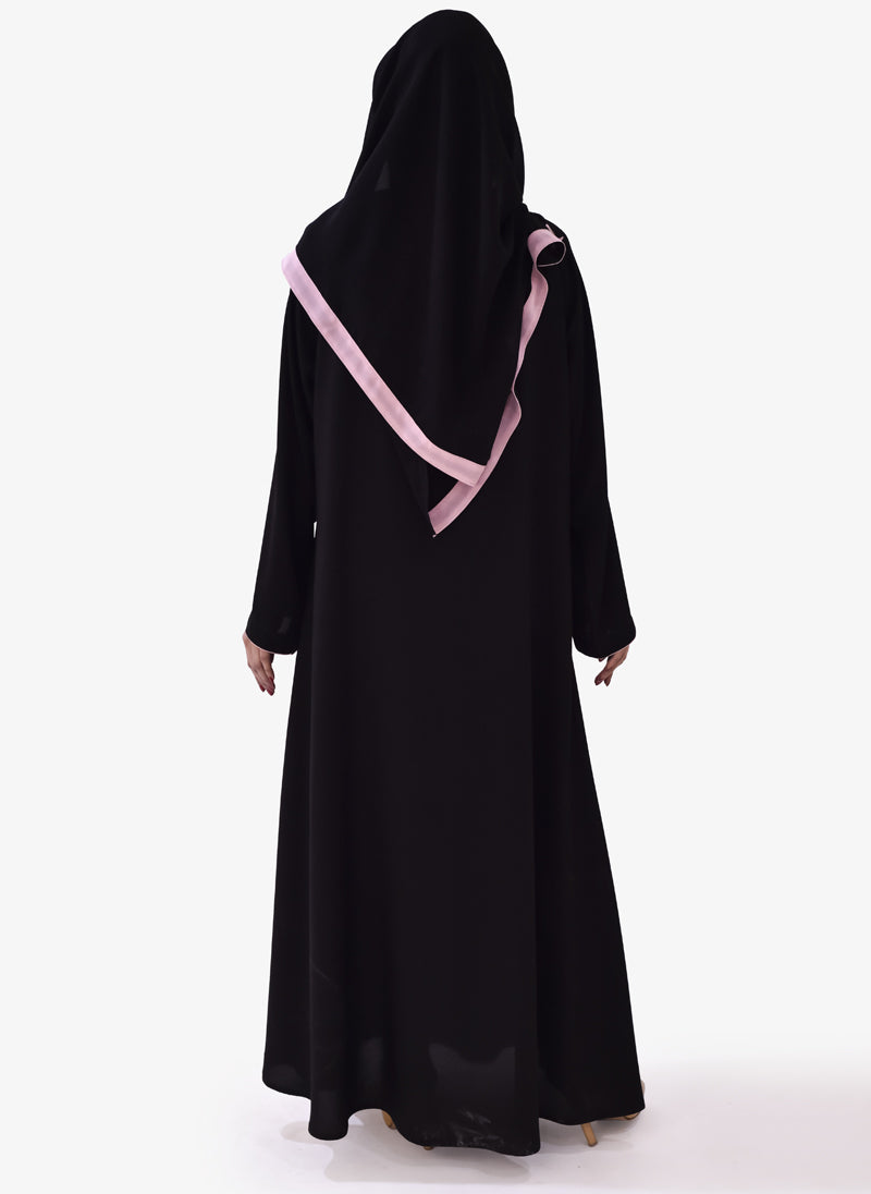 Pipin Style Black Abaya 0116-R Arabis