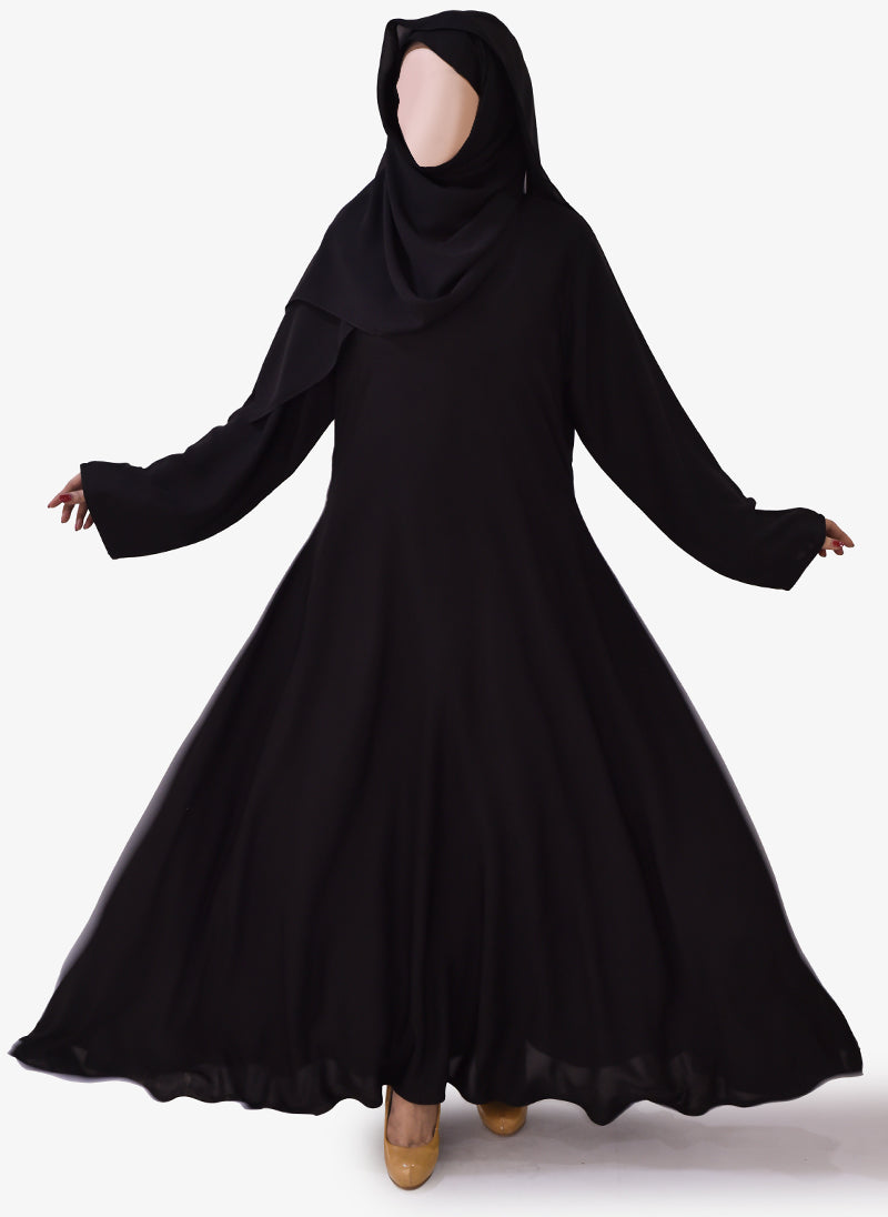Hijabulhareem Black Pull Over Abaya
