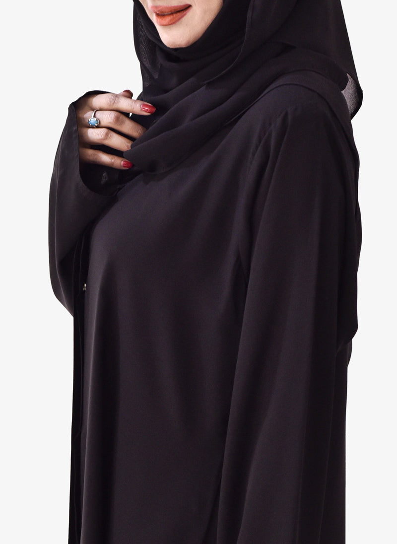 Plain Simple Style Black Abaya 0121-P