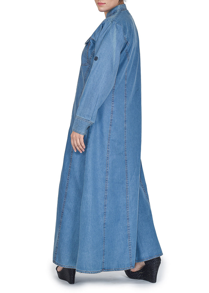 Hijabulhareem Denim Coat Abaya 0118-R-982