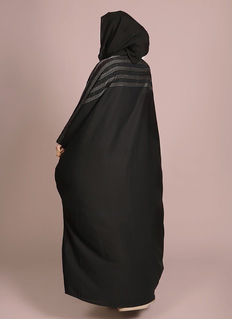 Thread Stitched and Stone Worked Designered Abaya Jilbab-C-966