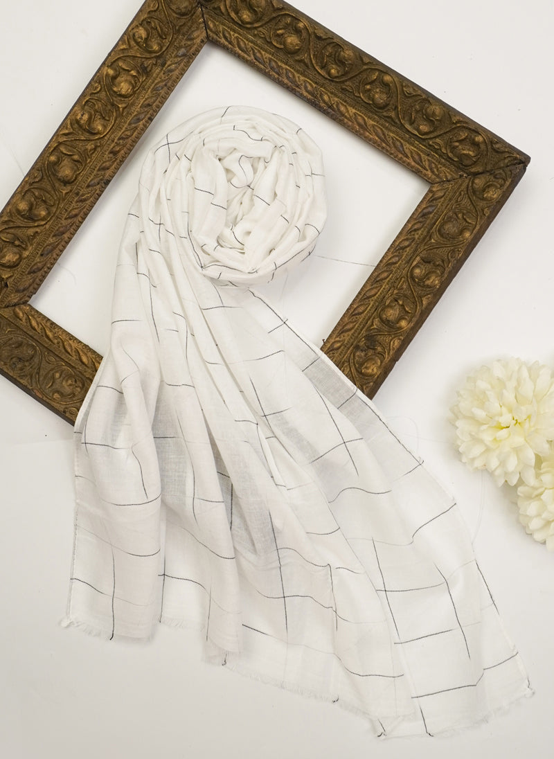Plumetis Self Lining Viscose - White
