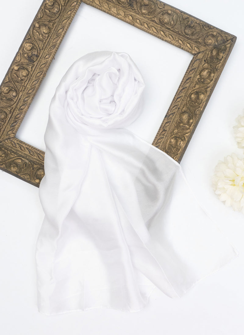 Precious Silk Hijabs - White