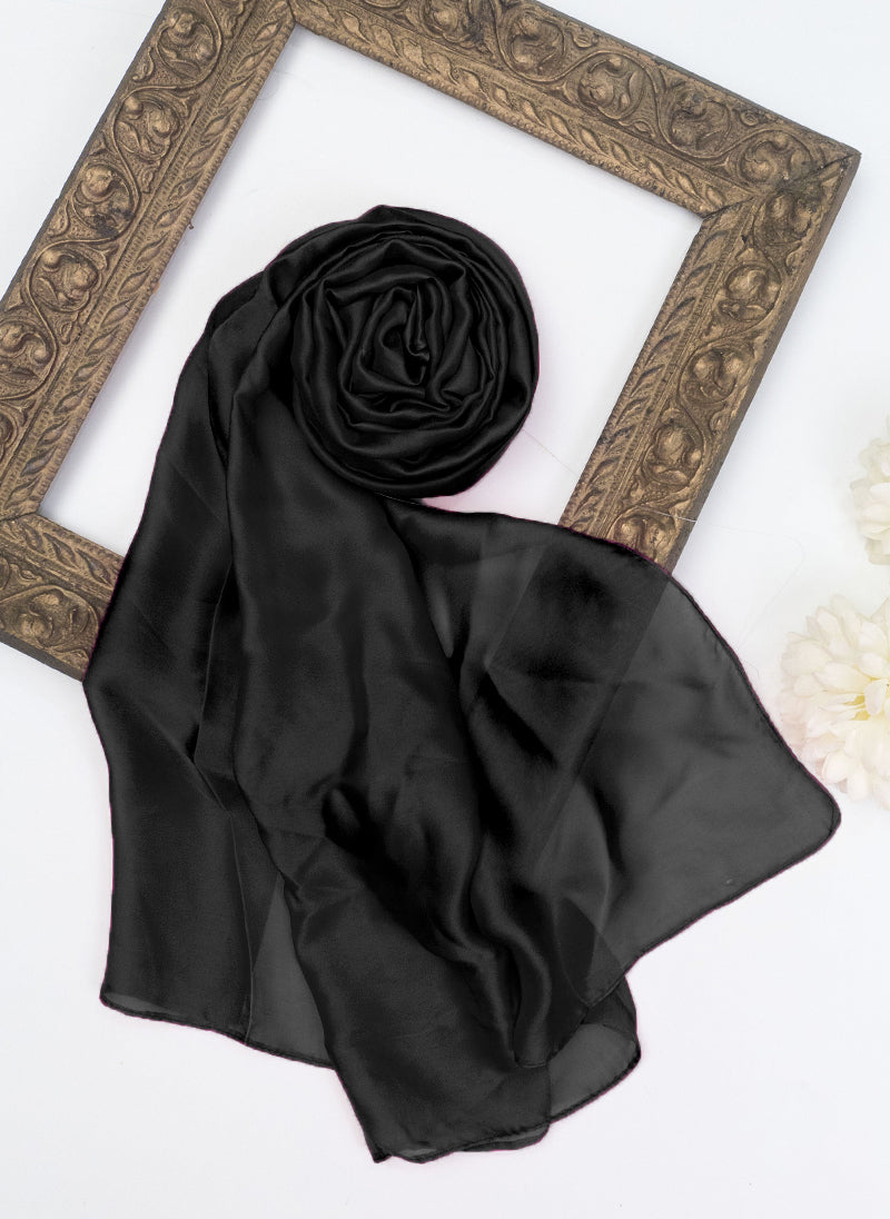 Precious Silk Hijabs - Black
