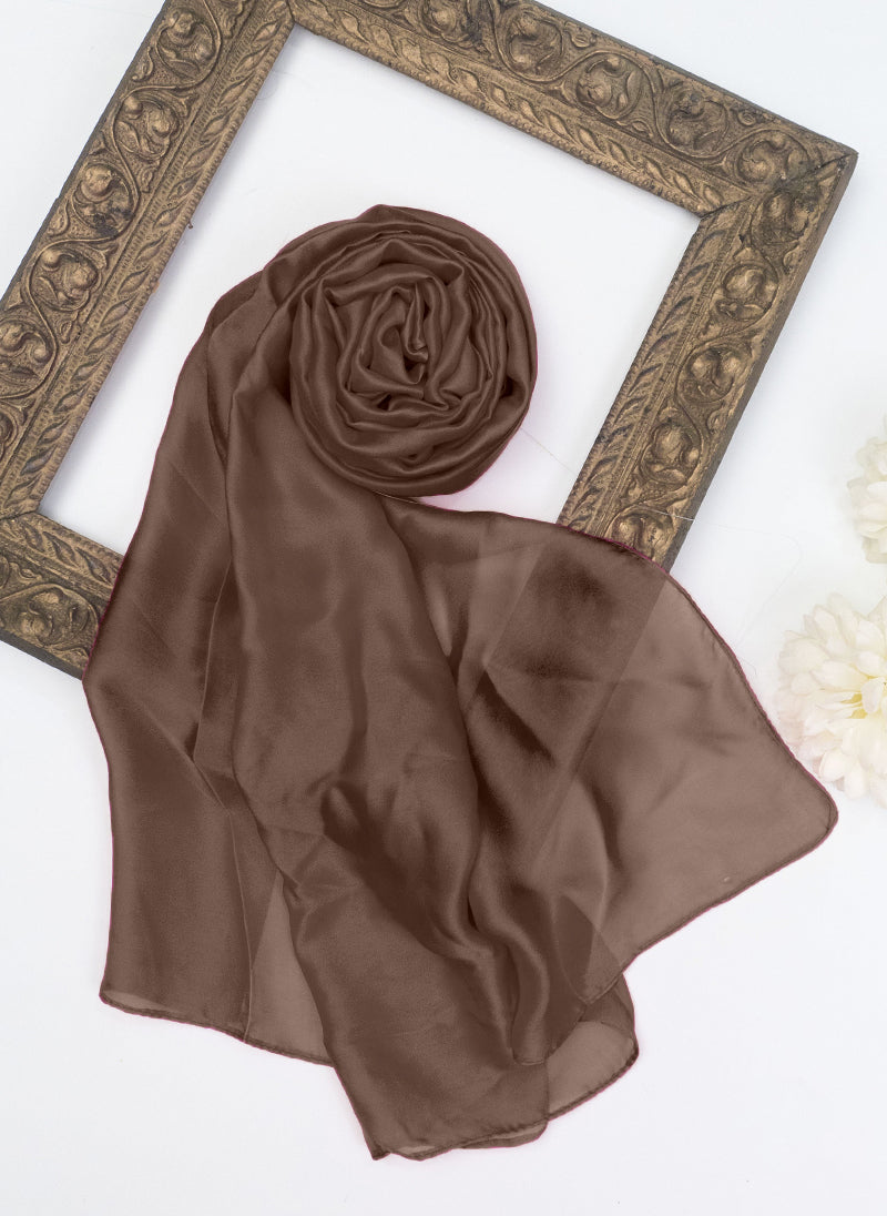 Precious Silk Hijabs - Brown