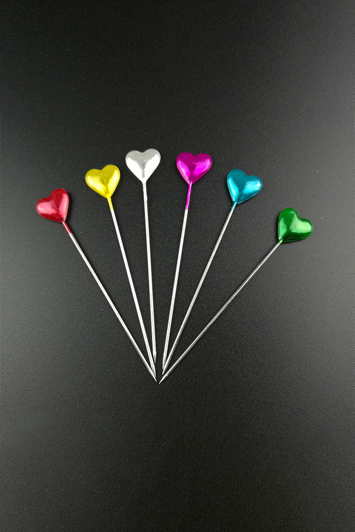 Ring Pins Big 30 Pcs Pkt Multi Color Heart Shaped