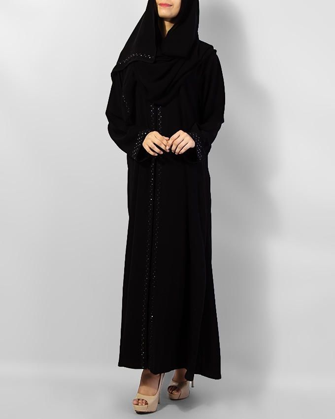 Embroidered and Stone Worked Abaya 0116-M-501